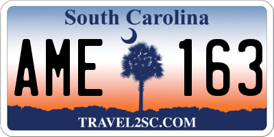 SC license plate AME163