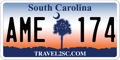 SC license plate AME174