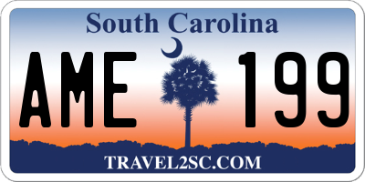 SC license plate AME199