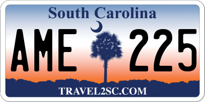 SC license plate AME225