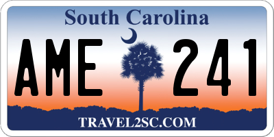 SC license plate AME241