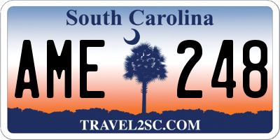 SC license plate AME248