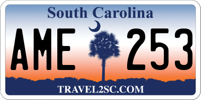 SC license plate AME253