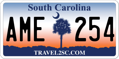 SC license plate AME254