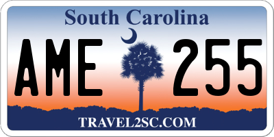 SC license plate AME255