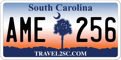 SC license plate AME256