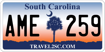 SC license plate AME259