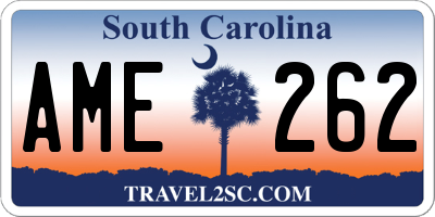 SC license plate AME262