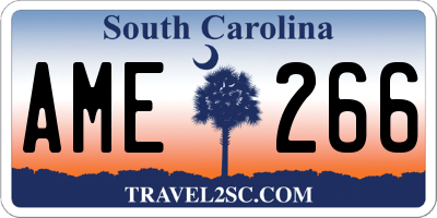 SC license plate AME266