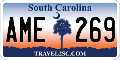 SC license plate AME269