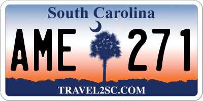 SC license plate AME271