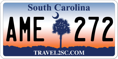 SC license plate AME272
