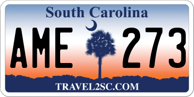SC license plate AME273
