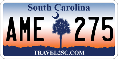 SC license plate AME275