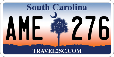 SC license plate AME276