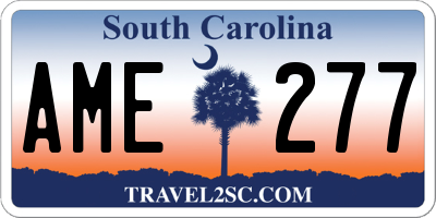 SC license plate AME277