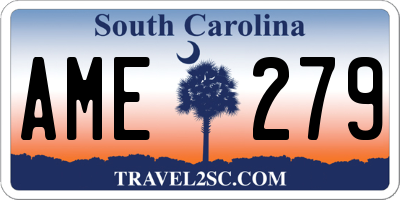 SC license plate AME279