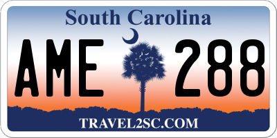 SC license plate AME288