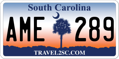 SC license plate AME289