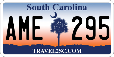 SC license plate AME295