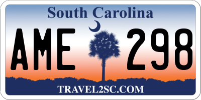 SC license plate AME298