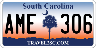 SC license plate AME306