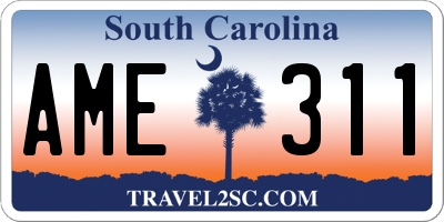 SC license plate AME311