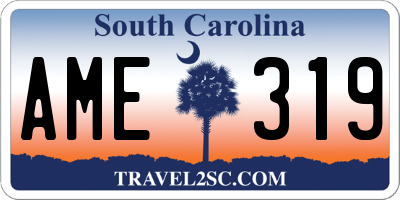SC license plate AME319
