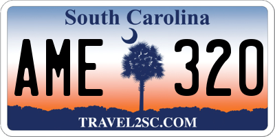 SC license plate AME320