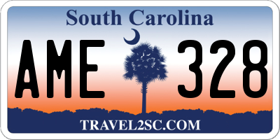 SC license plate AME328