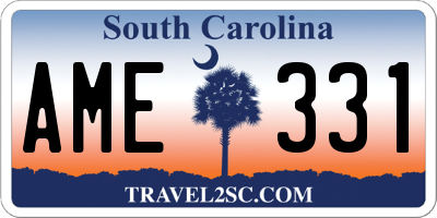 SC license plate AME331