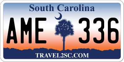 SC license plate AME336