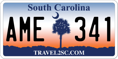 SC license plate AME341