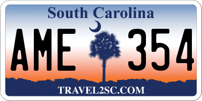 SC license plate AME354