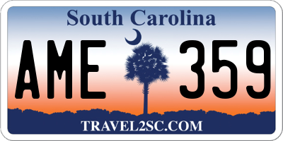 SC license plate AME359