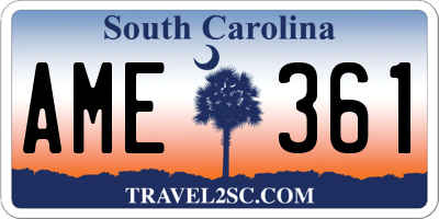 SC license plate AME361