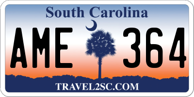 SC license plate AME364