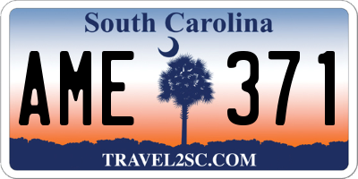 SC license plate AME371