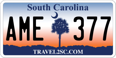 SC license plate AME377
