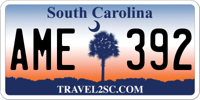 SC license plate AME392