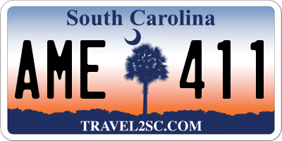 SC license plate AME411