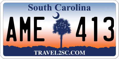 SC license plate AME413