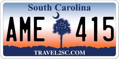 SC license plate AME415