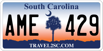 SC license plate AME429