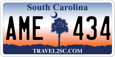 SC license plate AME434