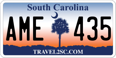 SC license plate AME435