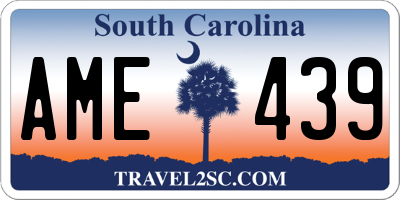 SC license plate AME439