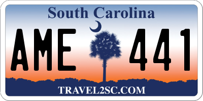 SC license plate AME441