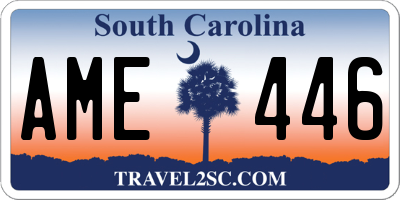 SC license plate AME446