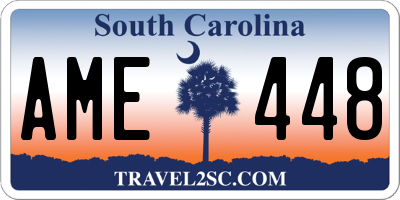 SC license plate AME448
